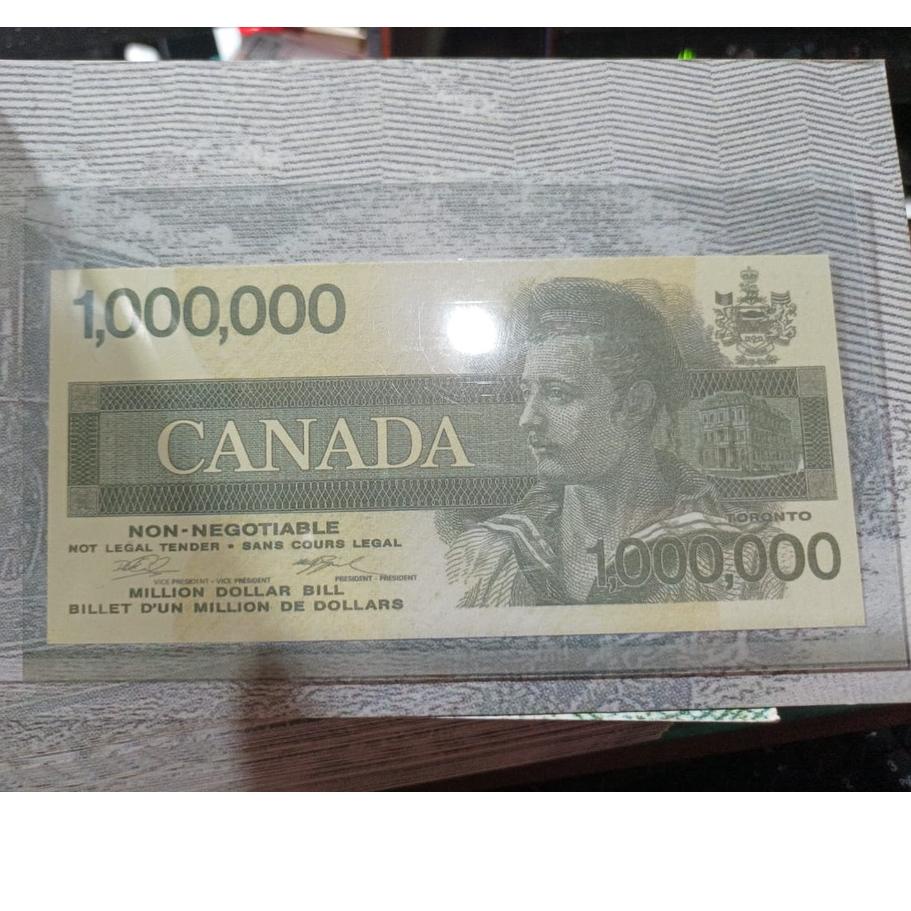 Test Note Canada 1000000 Dollar Berikut Folder Dan Sertifikat