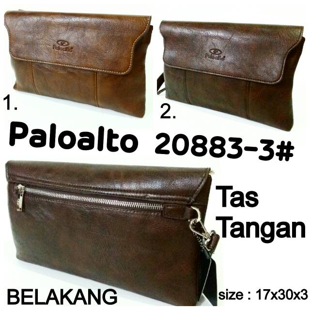 Tas tangan cowok cewek Paloalto 20883-3# pouch pria kulit bagus murah keren unisex murah dan terbaru