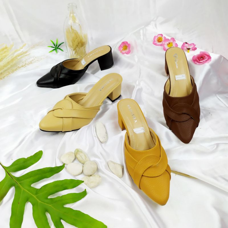 VADISHA ADISTY Sendal Wanita, Sendal Heels/ Sendal Hak Tahu 5cm  IN-05 By.Keynarra Store