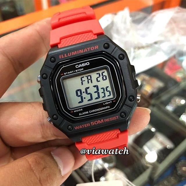 

CASIO W-218H-4 RED