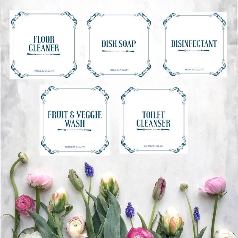 

HOME LIVING stiker VINTAGE label waterproof organizer kitchen toiletries daily home cleaning