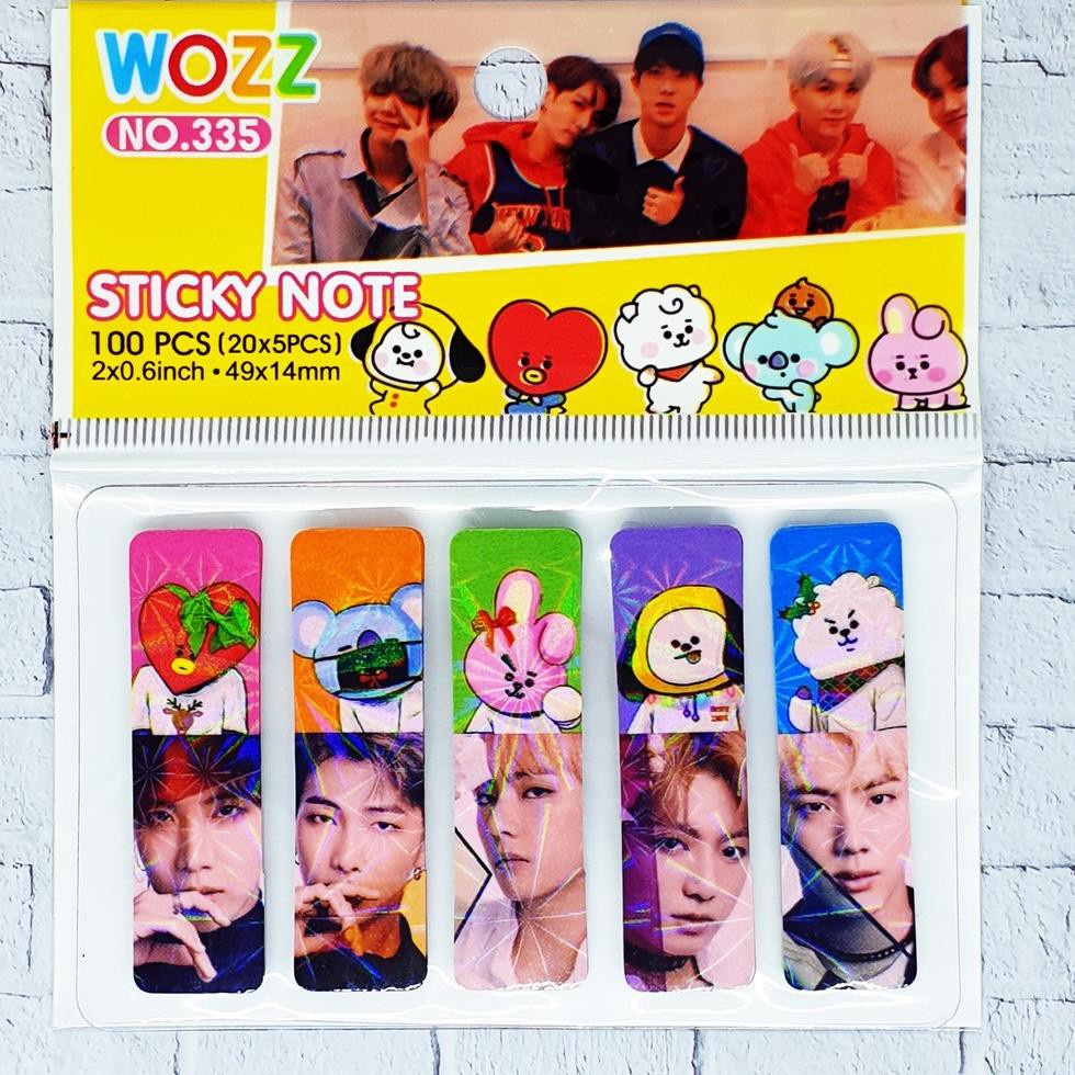 

STICKY NOTE BTS HOLOGRAM KPOP 1 SET 100PCS