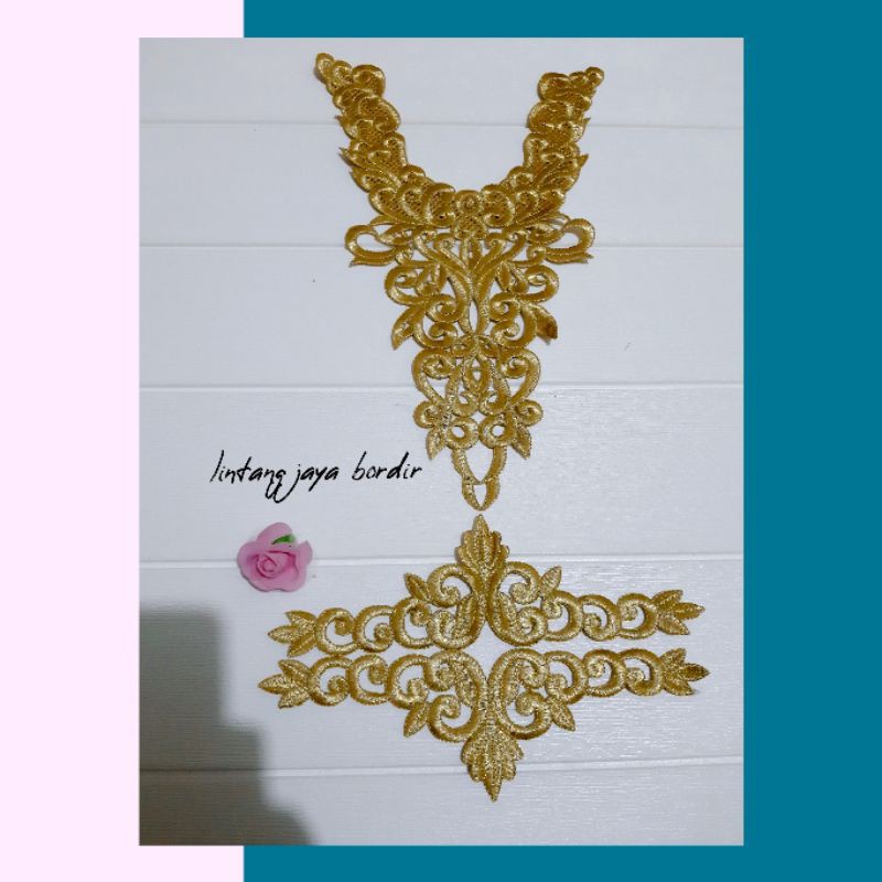 renda bordir aplikasi coker tangan kecil