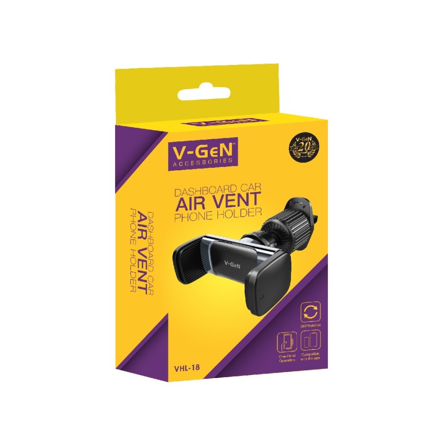 Dashboard Car Phone Air Vent Holder HP Mobil V-GeN VHL-18 Lubang AC ORI VGEN