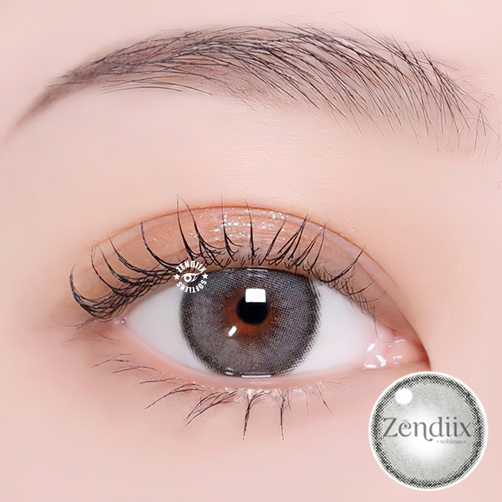 Softlens I-DOL ROZE Warna CHARCOAL 14.5mm Normal Minus