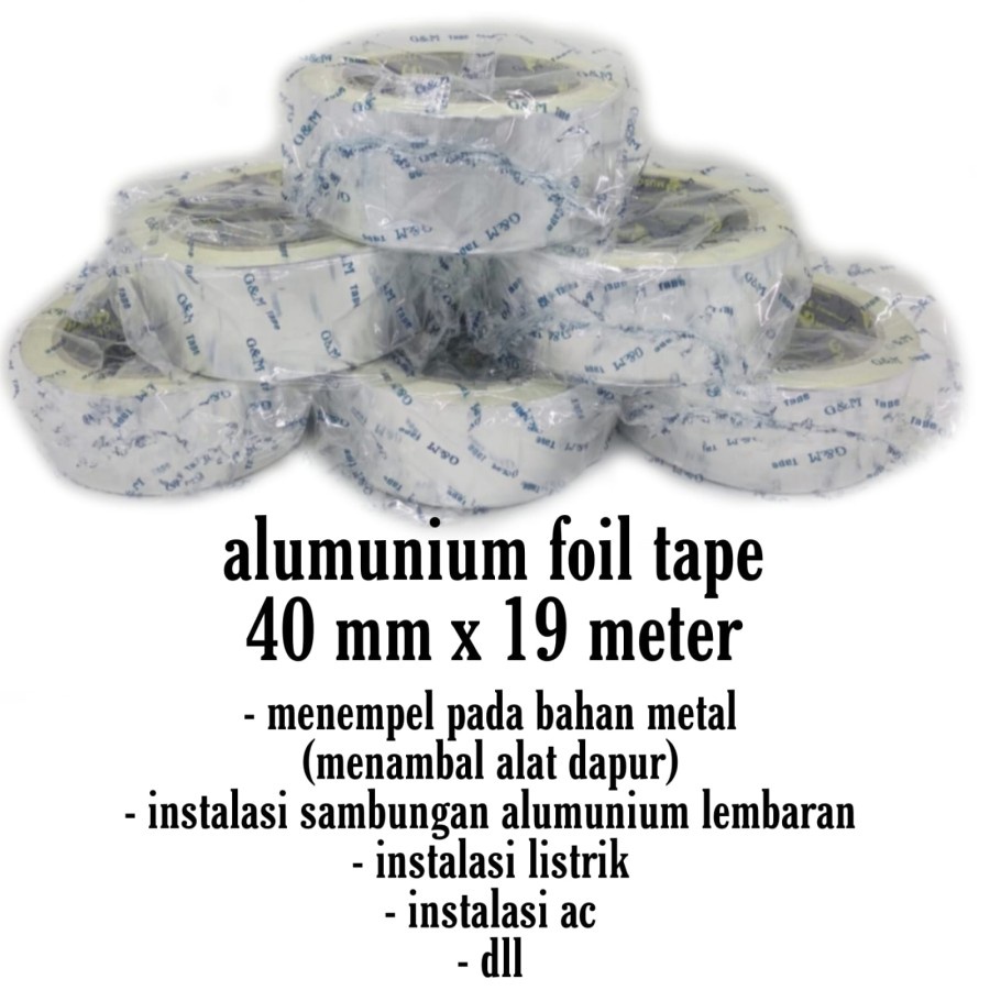 Alumunium Foil Tape / alumunium tape 40 mm x 19 meter