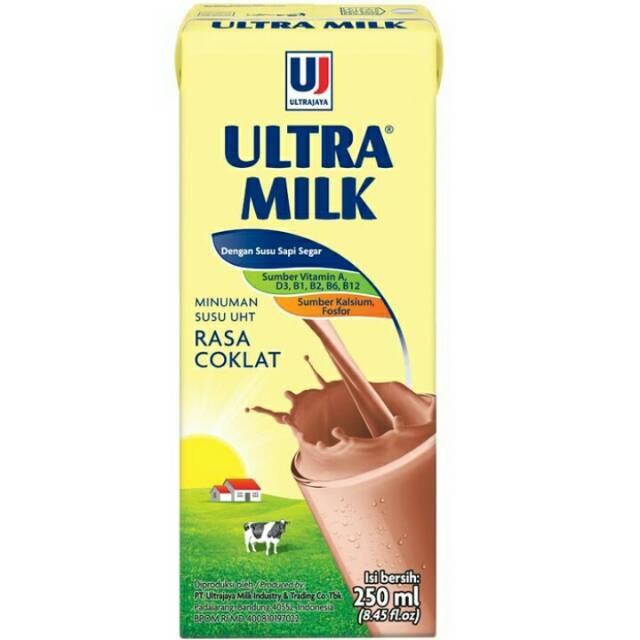 

Ultra Milk Susu UHT Rasa Cokelat 250ml