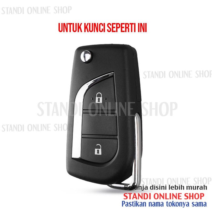 Cover Flip Key Kunci Lipat Sarung Kunci Toyota Innova Reborn Hitam