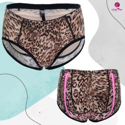 CD BUSA LEOPART \ cd busa pantat membuat pantat lebih berisi Booty Pant 7990 Segi 3 Celana Spon CD Motif Macan Leopard