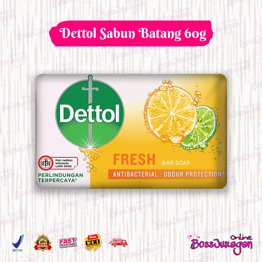 (BOSS) (60gr) Dettol sabun batang | bar soap 60gram