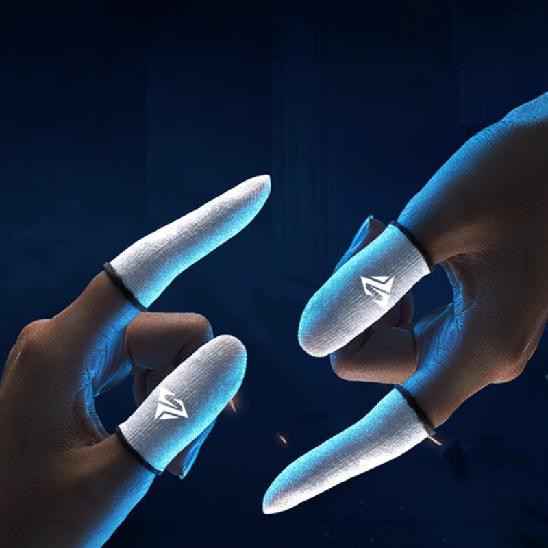 Btsg 1pasang Gaming Finger Sleeves Thumb Finger Cots Penutup Ujung Jari Untuk Game Handphone