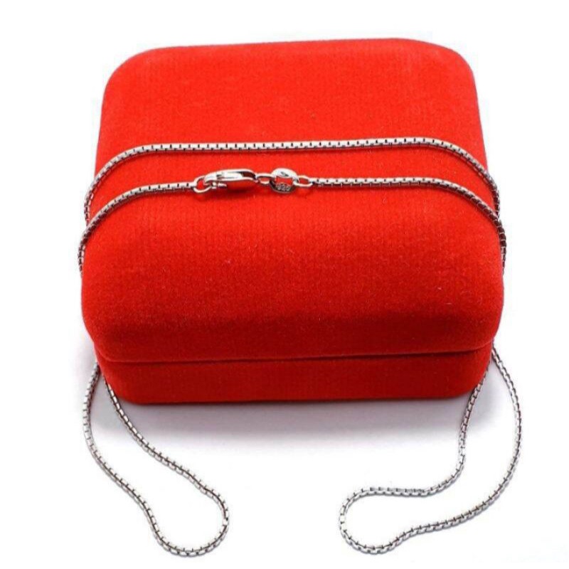 Kalung Itali fashion wanita/pria silver perak titanium original anti luntur