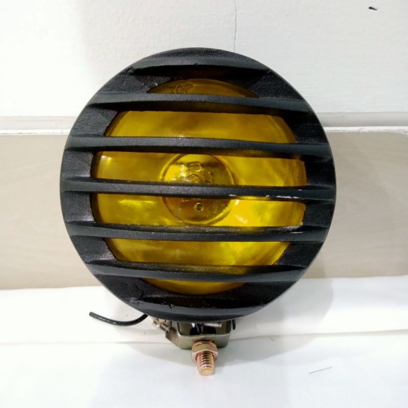 REFLEKTOR LAMPU DEPAN GRILL TRALIS TANGGUNG HITAM KACA KUNING