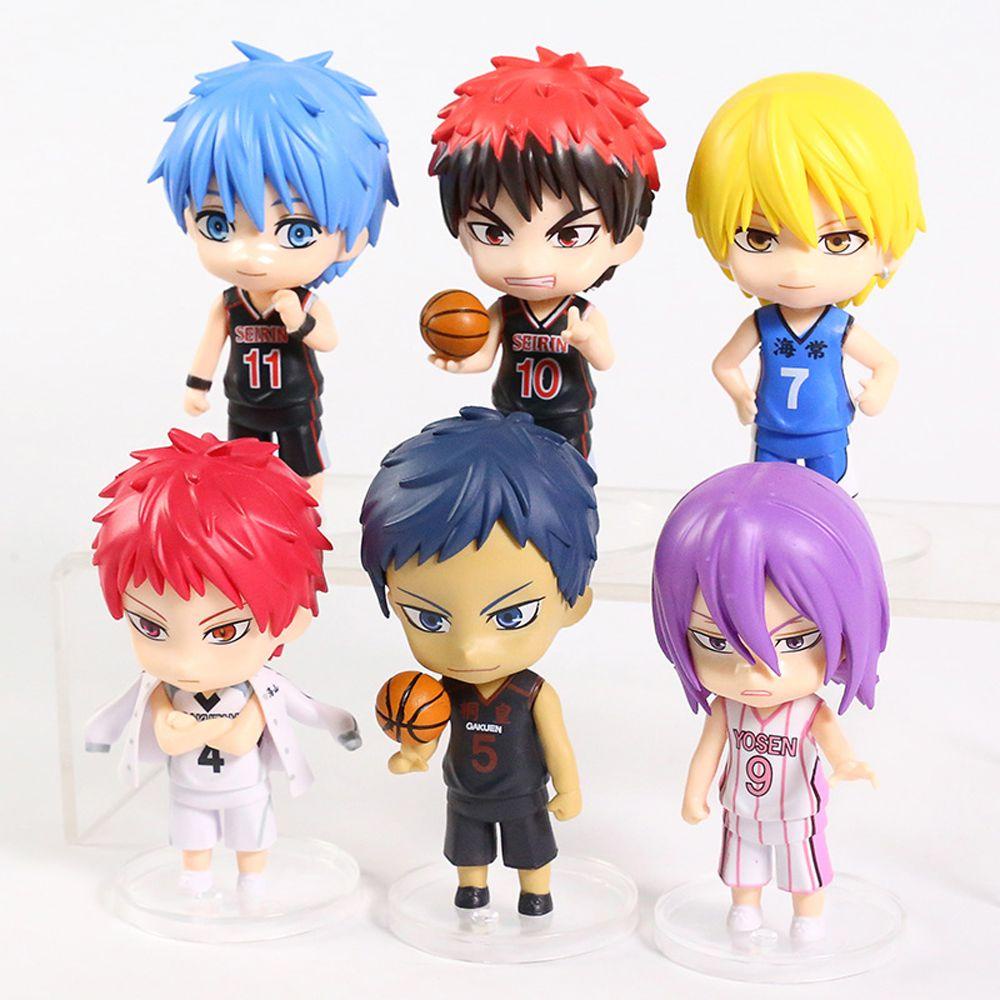 Augustina Haikyuu Action Figure Shoyo Kotaru Hinata Tobio Tetsuya Q Version Patung Anime 7-10CM Figure Model Ryota Basket Team Hadiah Anak Kagami Anime Kuroko's Basket