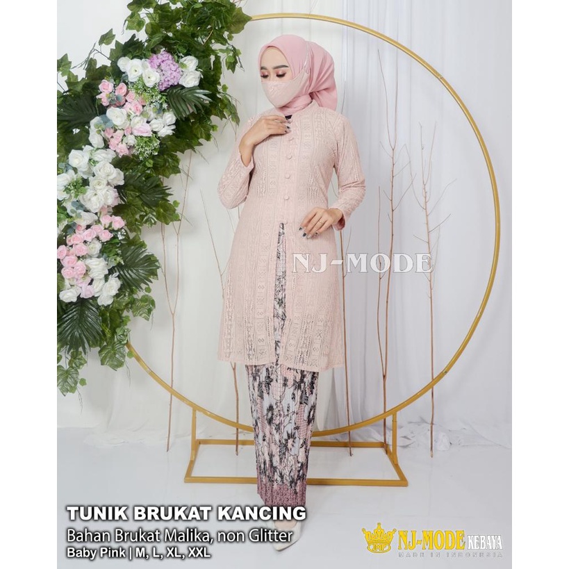 (ATASAN SAJA) Tunik Kancing Depan / Brukat / Kebaya Modern Original / Outfit Terbaru BridesMaid