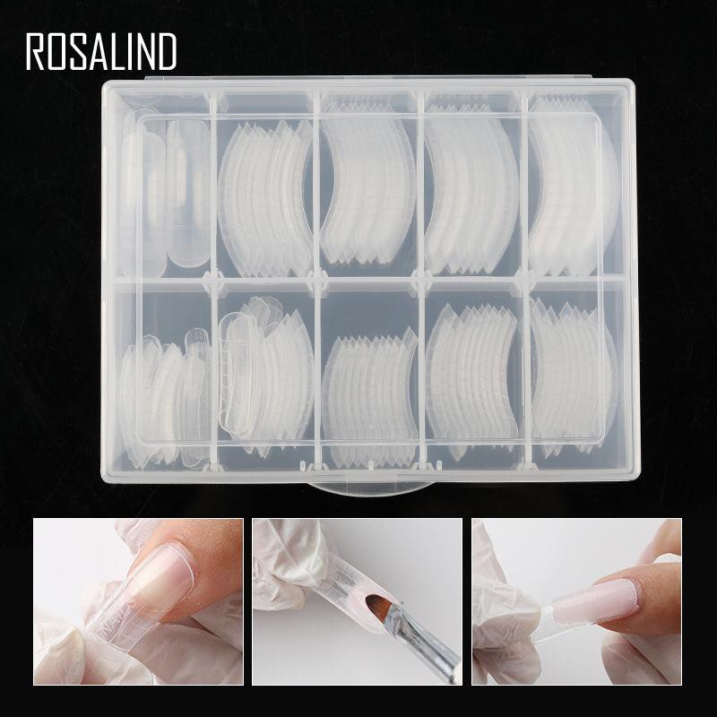 ROSALIND Poly Gel False Nails untuk Nail Art Transparent Extension Builder