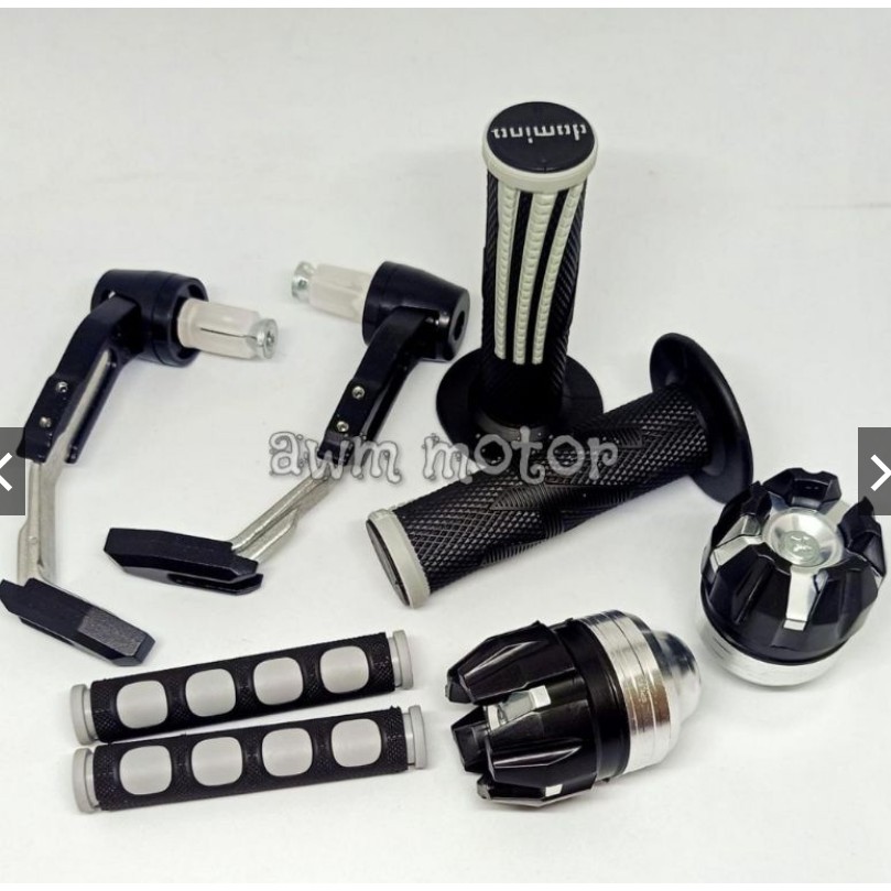 Paket Acc Motor Proguard+Handgrip+Karet Handle+Jalu As Naga Jumbo 4 item Universal Semua Motor