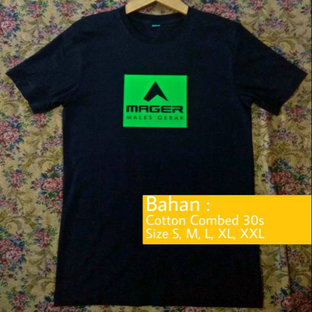 Kaos Plesetan Custom Desain Suka-Suka "MAGER"