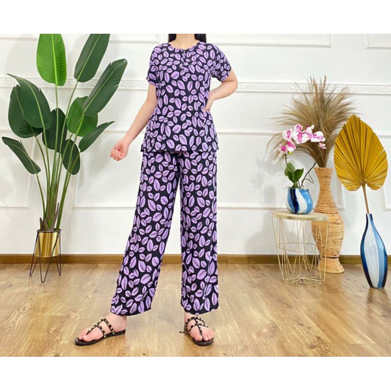 SETELAN KENCANA UNGU ORIGINAL / PIYAMA KENCANA UNGU / PIYAMA MODERN / SETELAN BAJU TIDUR CANTIK