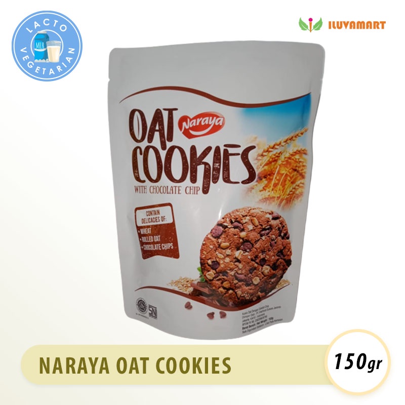 

Naraya Oat Cookies Wich Chocolate Chips 150gr Kue Cookies Choco Chips