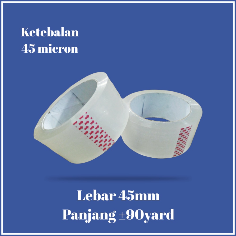 Lakban Trust 45 mm x 90 yard Ketebalan 45 Micron Elastis dan Merekat Kuat