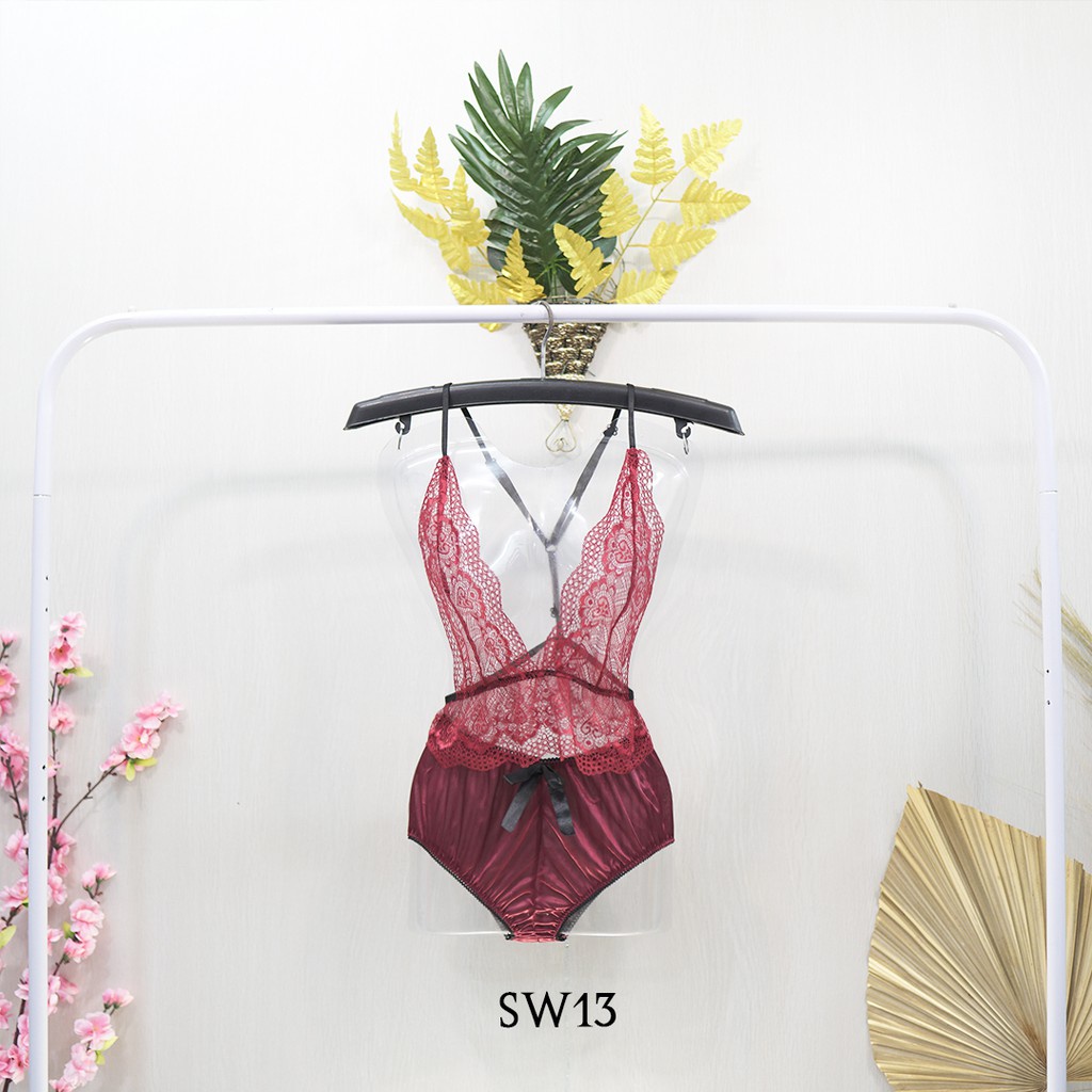 [READY STOCK] BAJU TIDUR SEKSI LINGERIE WANITA BIKINI SEXY MAROON SW13