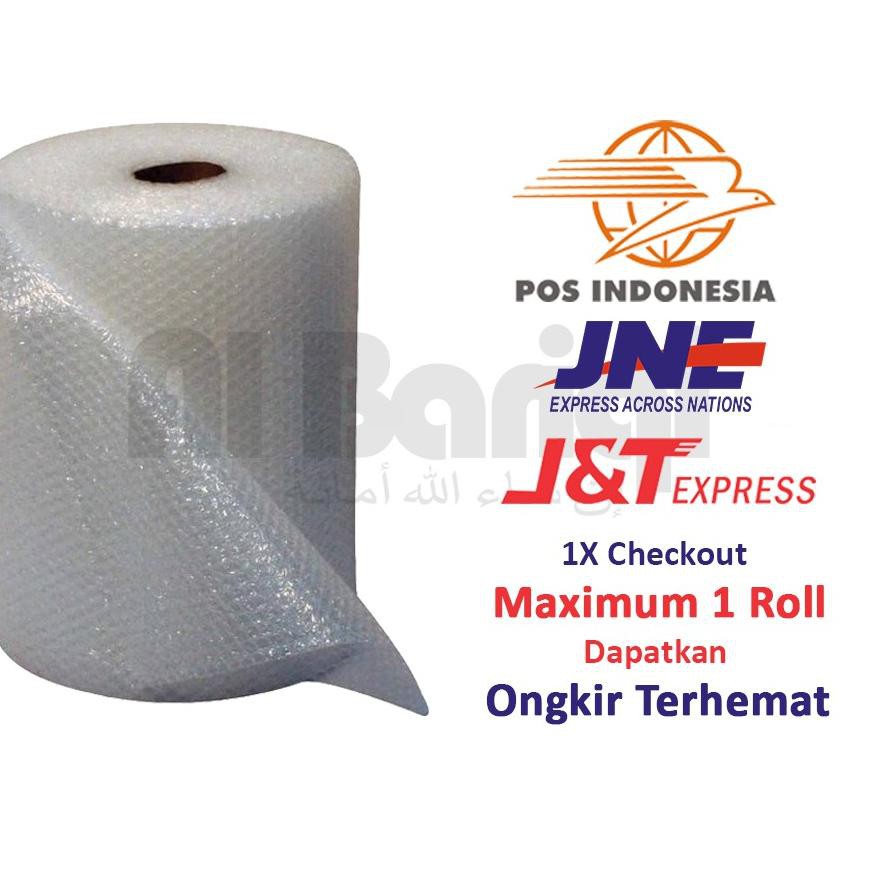 

Baru 0PS08 Bubble Wrap Putih uk 60 cm x 5 meter Buble Gulungan Plastik Gelembung Plastik Pentul Roll