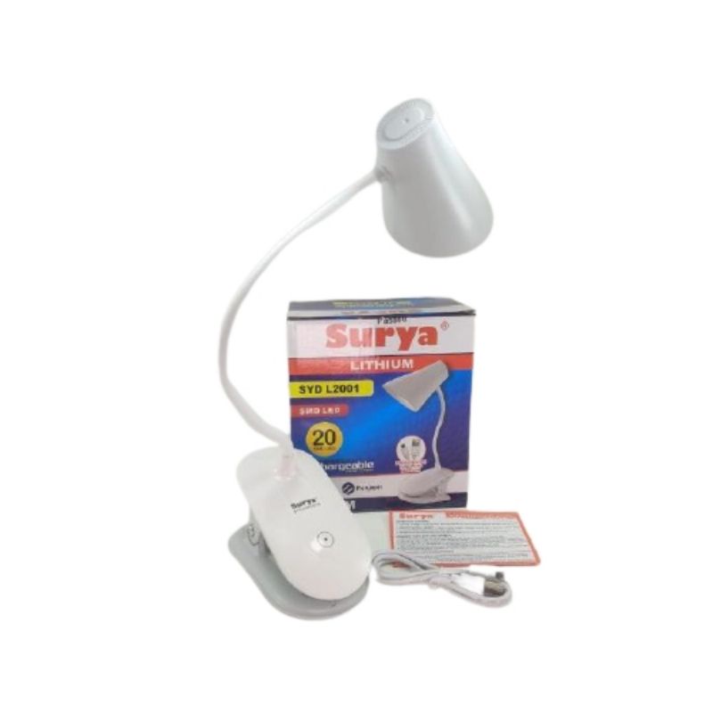 Lampu Belajar / Lampu Meja LED Emergency Portable Surya SYD L2001 Recharge