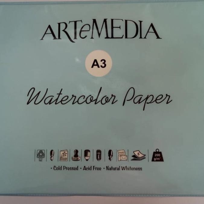 

(PERALATAN MENGGAMBAR) ARTEMEDIA WATERCOLOR PAPER A3 PROMO