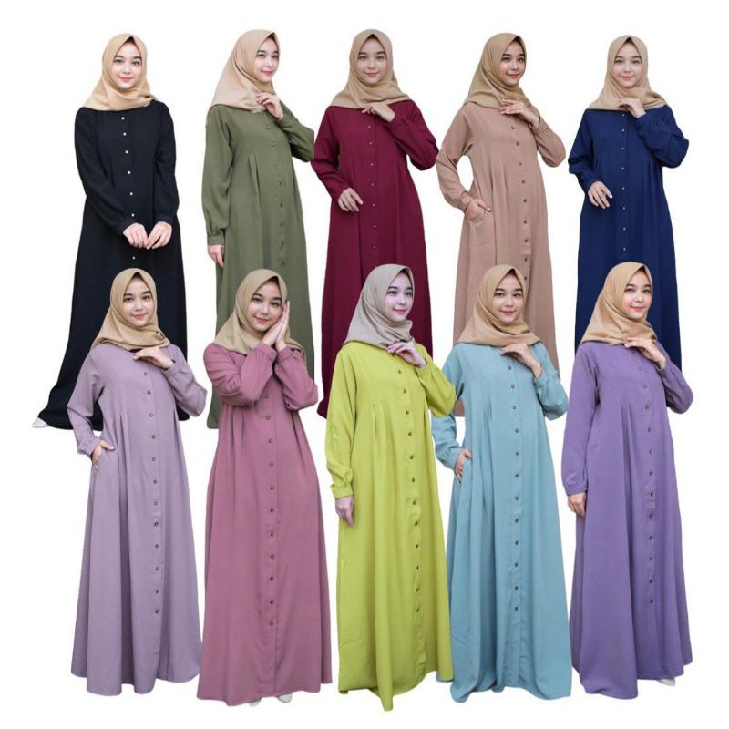 Kalila dress alawirdah / dress kancing / gamis kancing