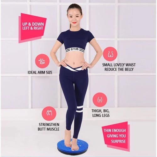Waist Twisting Disc Alat Olahraga Putar Pelangsing Tubuh Pengecil Perut Pinggang Piringan Senam Pengencang Bokong-4
