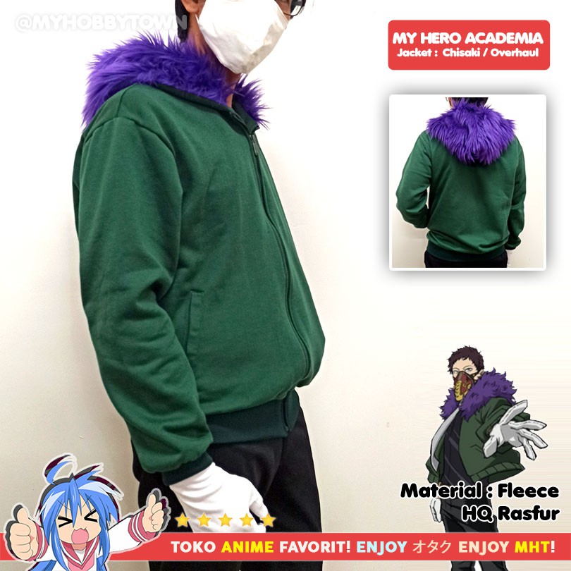 Jaket Anime Boku no Hero Academia - Kai Chisaki Overhaul + GLOVE - Jacket Bulu HQ - myhobbytown