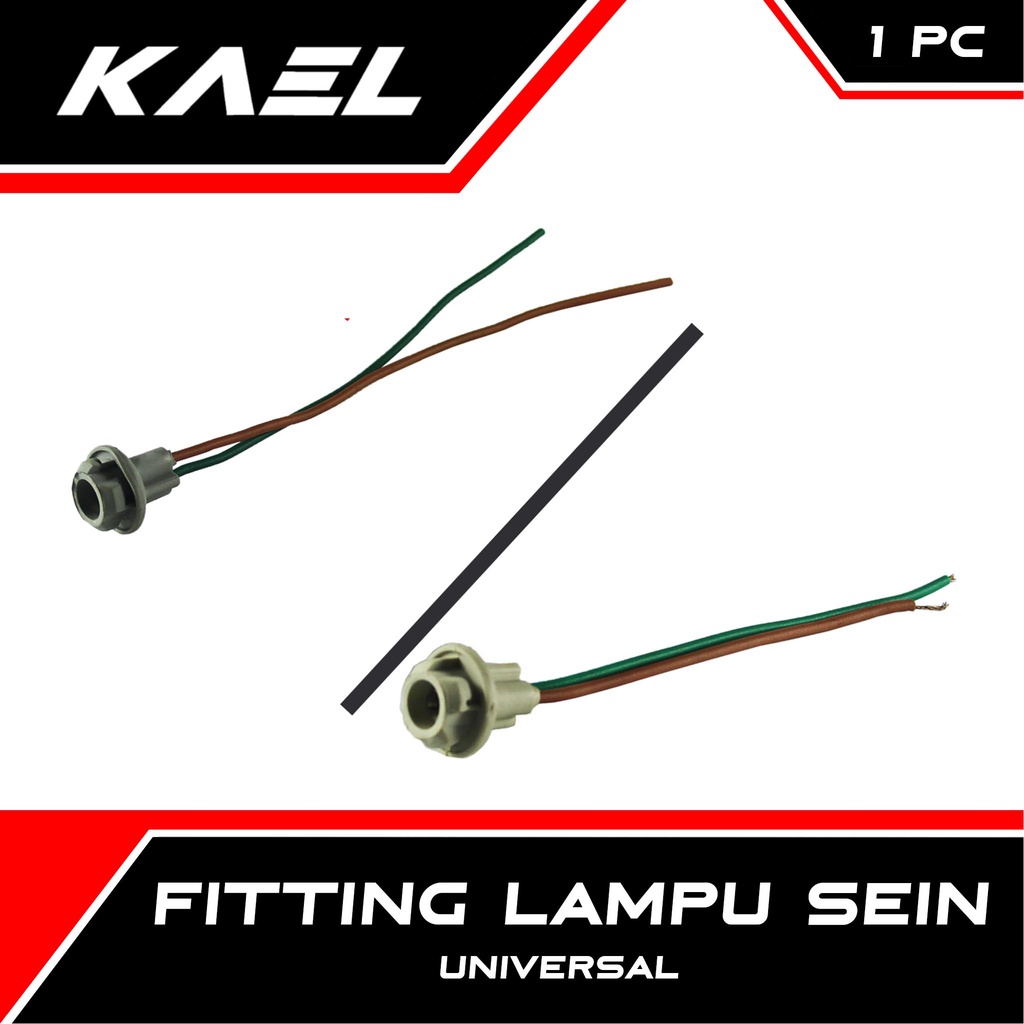 Fitting Lampu Motor Mobil Matic Bebek Sport Fiting Socket Soket Piting Kilometer Kilo Meter KM Senja Bohlam Sen Riting Tancap Bohlam LED T10 T13 Cop Cob