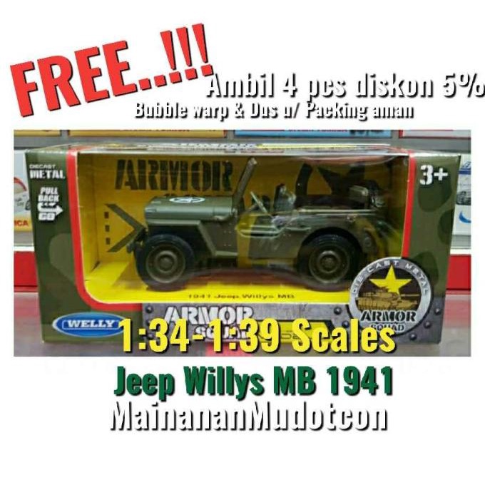 @#@#@#] Miniatur Diecast Jeep Willys MB 1941