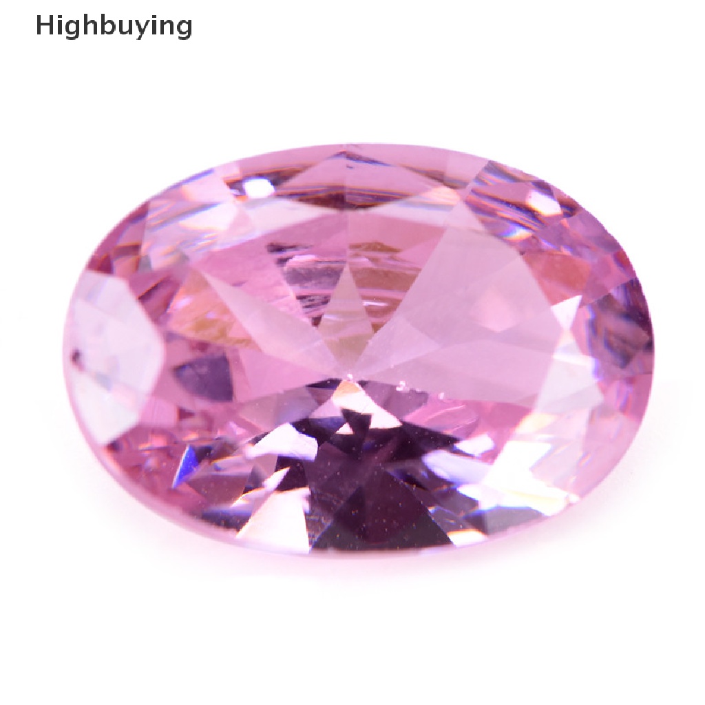 Hbid 10x14mm Batu Permata Zircon Bentuk Oval Handmade Untuk Hadiah