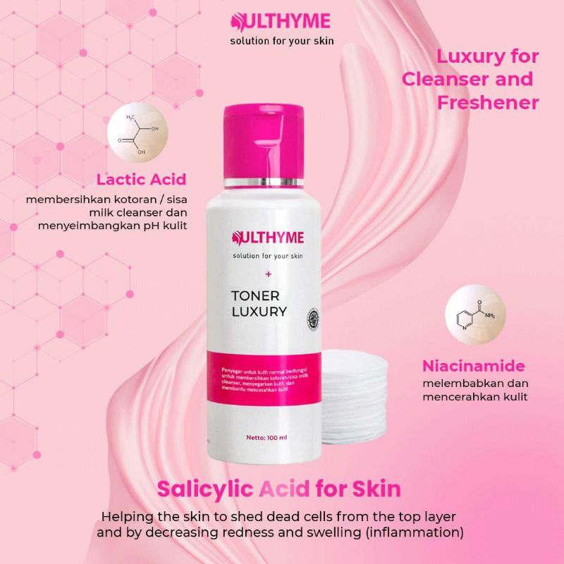 toner acne toner luxury ulthyme skincare original 100% bpom