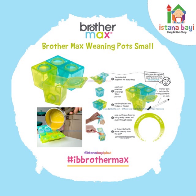 Brother Max 2nd Stage Weaning Pots/Freezer pot Peratan mpasi bayi