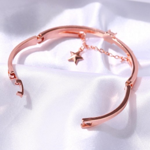 Gelang Wanita Titanium Fashion Korea Permata Berlian Bintang Rumbai Anti Karat Dalika