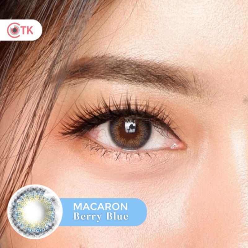 Softlens MACARON 14.5 MM BERRY BLUE MINUS -0.50 S.D -6.00 by CTK