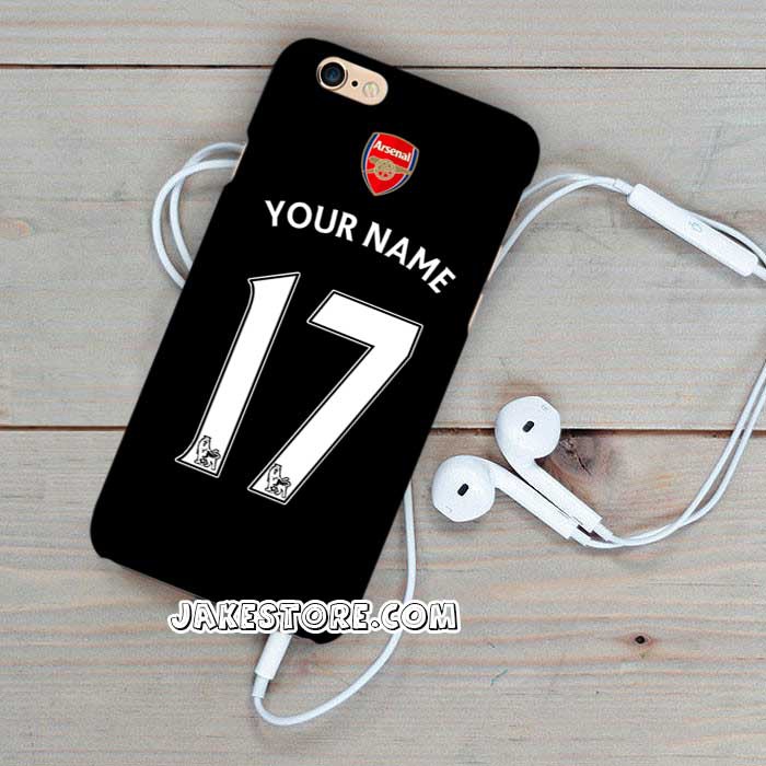 HOT CASE IPHONE OPPO SAMSUNG XIAOMI REDMI ARSENAL JERSEY THIRD BLACK