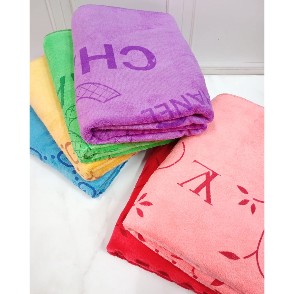 Super Sale!!! Handuk Mandi Dewasa Lembut Towel Microfiber Branded Besar 70x140cm