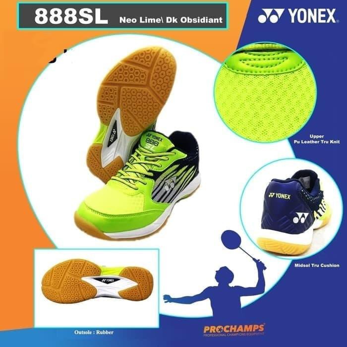 mantul habis badminton YONEX 888 SL SEPATU BADMINTON ORIGINAL - b.orange black, 39