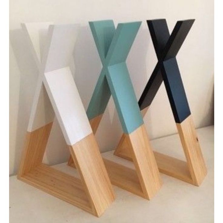 Rak dinding segitiga rak buku hiasan dinding