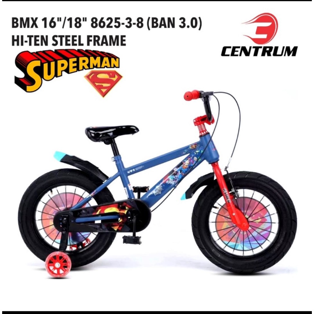 sepeda anak laki laki bmx CENTRUM 18 SUPERMAN BAN JUMBOO MUSIK LAMPU
