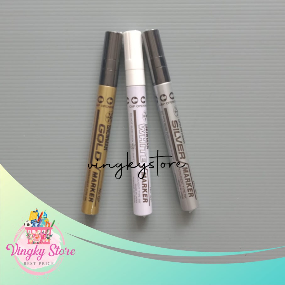 

Spidol Snowman Besar Gold / SIlver / White