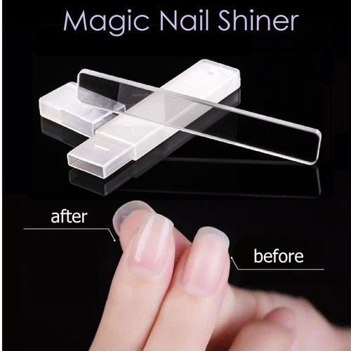 Kikir Kuku Bahan Kaca Pengkilap Kuku Asahan Kuku Nail Buffer Shiner Pengikir &amp; Pengkilap Kuku Nano Glass
