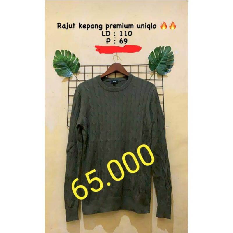 PRELOVED RAJUT KEPANG PREMIUM - UNIQLO
