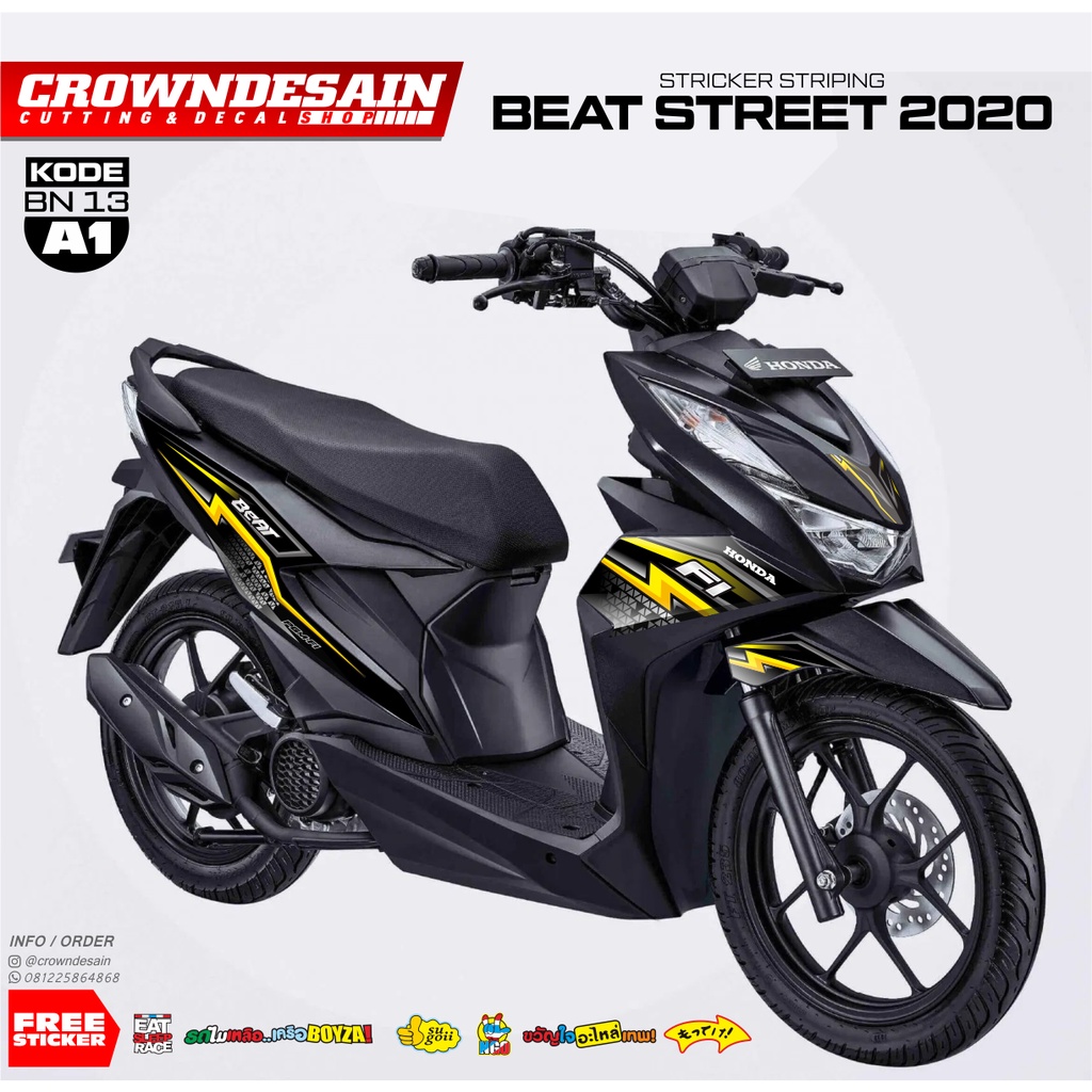 STRIPING SEMIFULL  BEAT STREET 2020 - BEAT DELUXE 2020 FACELIFT 2020 -  STICKER BEAT STREET NEW 2020