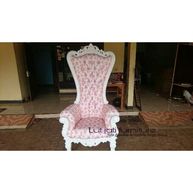 Kursi sofa syahrini motif kain shabby chic