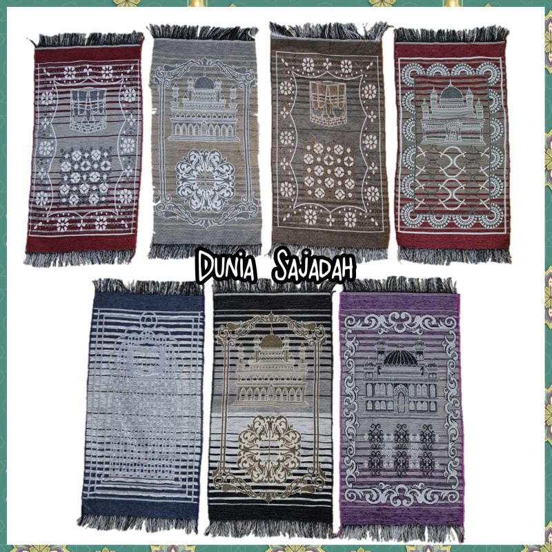 Sajadah Turki Anak Sujud Muka Kepala Mini Rayon Chenille Murah 35x60 cm